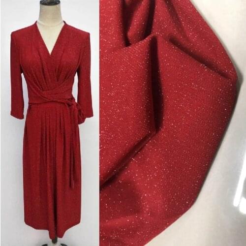 Bling fabric jacquard soft stretchy cooling jersey fabric metallic shiny fashion dress T shirt fabric 50cm*145cm