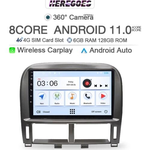 Carplay 6G+128G Android 10.0 Car DVD Player 360 Panoramic Camera For Lexus LS430 XF30 LS 430 2000 - 2006 Bluetooth Radio 2din