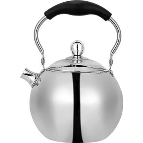 Stainless steel teapot restaurant kettle flat bottom thickened round