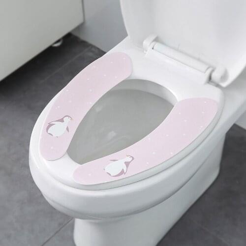Toilet cushion ring household toilet cover paste type general winter warm waterproof toilet lovely European style