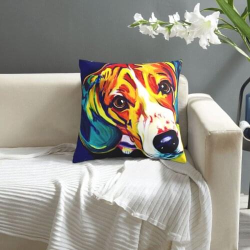 Beagle - Bailey pattern print Cushion Cover Decorative Pillowcase Chair Seat Square Car Pillow Cover Home Living Textile