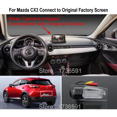 Lyudmila For Mazda CX3 CX-3 CX 3 RCA & Original Screen / Monitor Compatible Rear View Camera High Quality Back Up Reverse Camera