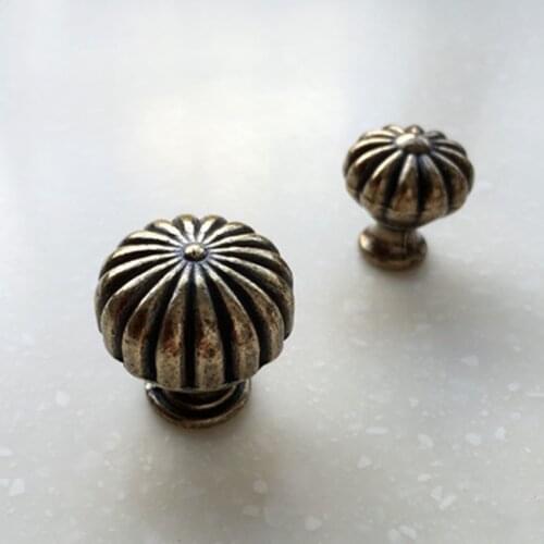 European retro shabby style solid bronze drawer shoe cabinet tv cabinet Decoration box samll knob antique brass cupboard handle