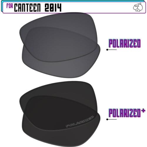 EZReplace Polarized Replacement Lenses for - Oakley Canteen 2014 Sunglasses - BlackP Plus-BlackIRP