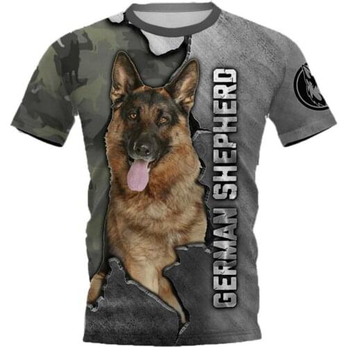 3d printing T-shirt mens womens summer casual short T-shirt short sleeve fun design lucky dog 2021 summer new