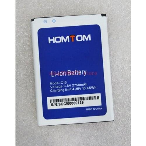 Homtom C13 phone battery 2750mah for HOMTOM C13 Android 3G WCDMA Smartphone 5.0 Inch MT6580M Quad-core