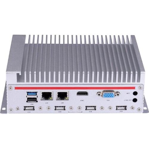 J1900 quad core cpu 4G DDR3 128G SSD dual LAN fanless mini industrial computer pc