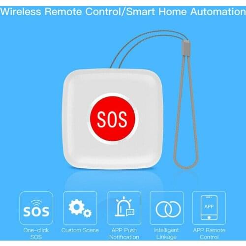 Tuya App Control SOS Button Alarm Sensor For Tuya ZigBee Wireless Gateway Hub