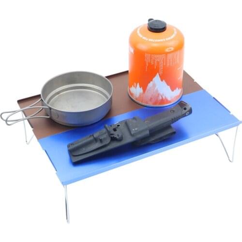 Outdoor Camping Compact Ultra-Light Portable Aluminum Climbing Table with Storage Bag