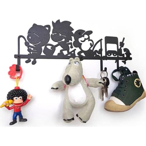Fishing Creative Iron Key Hook Hanging Clothes Hanger Decorative Wall Hanging Decoration