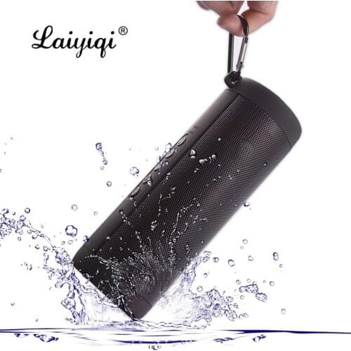 Laiyiqi column IPX4 waterproof portable wireless Bluetooth speaker LED flashlight torch boombox Stereo Loudspeakers caixa de som