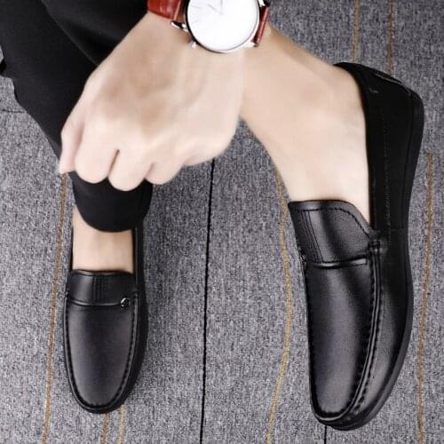 Mens Shoes Casual Men Casual Shoes Man Mens Leather Sapatos 2020 Black Fashion Zapatos Informales De Hombre Shoe