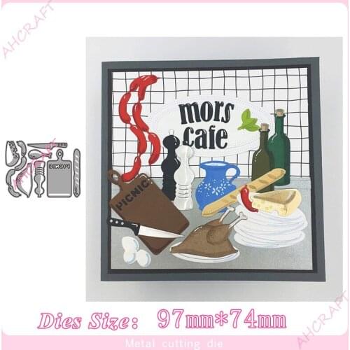 Kitchenware set Metal Cutting Dies for diy Scrapbooking Photo Album Decorative Embossing PaperCard Crafts Die2020