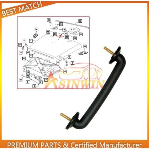55176422Brand New Black Accessaries Hood Iron Footman Loop 55176422 Fits For Jeep Wrangler