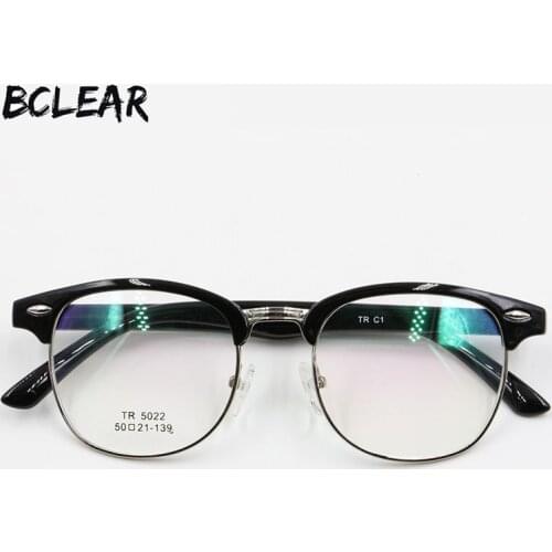 BCLEAR Classic style retro round optical frame fashion blowline glasses TR90 full frame eyeglasses quality popular spectacle