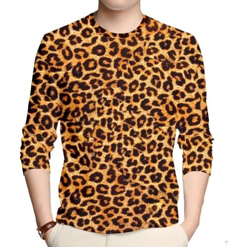 OGKB 2021 Long-sleeve T Shirts Mans O-neck Round Dot 3D Tee Shirt Print Leopard Streetwear Oversize 6XL Costume Unisex T-shirt