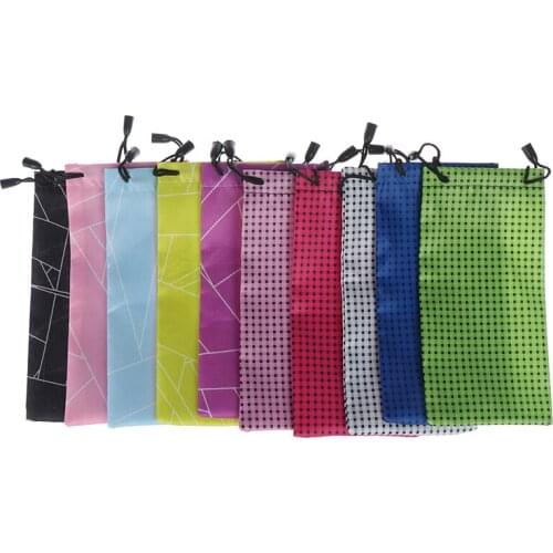 Optical Glasses Carry Bag 2PC Durable Waterproof Dustproof Plastic Sunglasses Pouch For Sunglasses Soft Cloth Dust Pouch