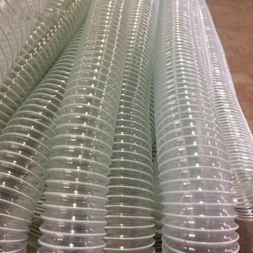 2m inner diameter 70mm original pvc transparent steel wire hose corrugated pipe suction pipe threaded hose hose durable