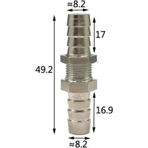 Fit 8mm ID Hose Brass Bulkhead Hosetail Hose Barb Pipe Fitting Connector Plating