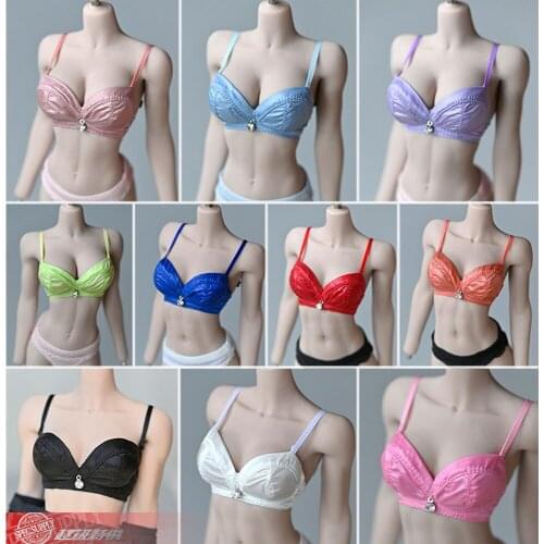 1/6 scale female soldier sexy underwear bra with adjustable straps for 12 inch action figure body model