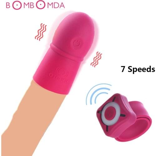 Silicone Glans Vibrator Penis Enlargement Cock Sleeve Extender Enlarger Remote Control Time Delay Trainer Sex Toys for Men Male