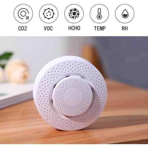 Smart ZigBee Air Quality Monitor Formaldehyde, VOC, CO2, Temperature, Humidity APP Remote Monitor Intelligent Air Quality Tester