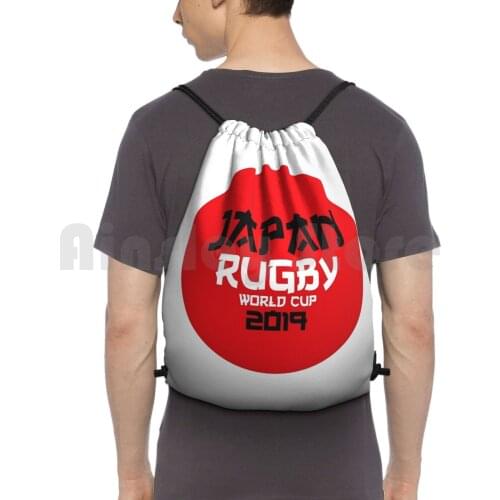 Japan 2019 Backpack Drawstring Bags Gym Bag Waterproof Japan Sports 2019 Tokyo Fan Flag Japan Freshpear Fresh Pear
