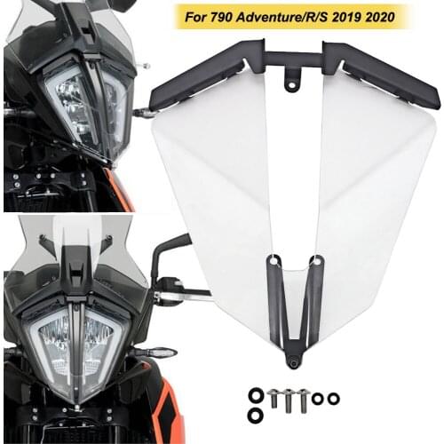 Motorcycle Headlight Guard Protector Grille Grill Cover Acrylic Lamp Pat Compatible For KTM 790 Adventure/R/S 2019 2020