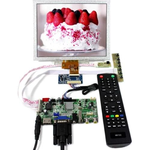 HD MI+VGA+AV+Audio+USB LCD Controller Board 8" EJ080NA-04C 1024x768 LCD Panel