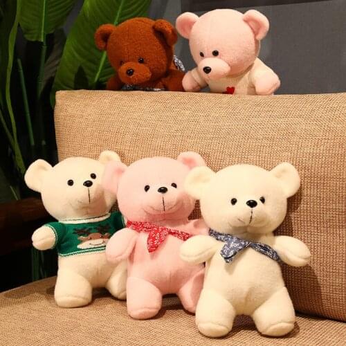 1pc 25/35cm Lovely 5 Styles Teddy Bear Plush Toys Kawaii Little Bears in Sweater Dolls Stuffed Soft Animal Toys for Kids Girls