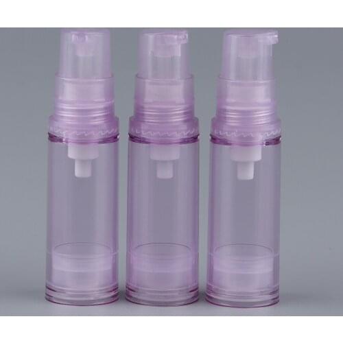 3x Empty Airless Pump Bottle Refilled Cosmetic Lotion Serum Container Makeup Tool Kit Purple