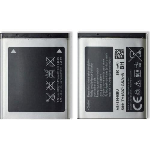 Battery AB483640BU 880mAh For Samsung J600 J608 C3050C S7350C F619 C3050 E740 E748 F110 F118 G618 L600 L608 B3210 M519