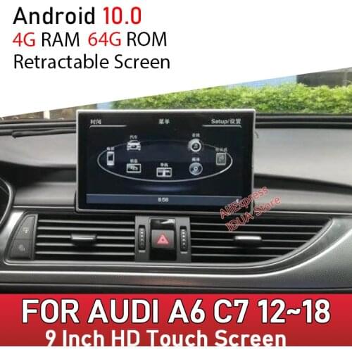 Android 9.0 8 Core 2+32GB Car Multimedia Player For Audi A6 C7 2012~2018 MMI 2G 3G RMC Auto GPS Navigation Touch Screen