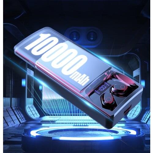 TWS Earphones Bluetooth Wireless 5.1 With 10000mAh Charging Box Headphones LED Display Sport Waterproof Hi-Fi Earbuds Headsets