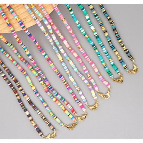 Bohemia Beach Necklace For Women Luxury Designer Charm Glasses Chain Mask Chain Polymer Clay Necklace Boho Jewelry Wholesale