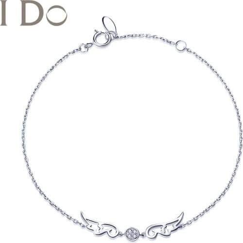 I Do Wings Series 2021 Trend 18 K White Gold Genuine Diamond Bracelet Brilliant Cut Fine Jewelry For Women Love Gift