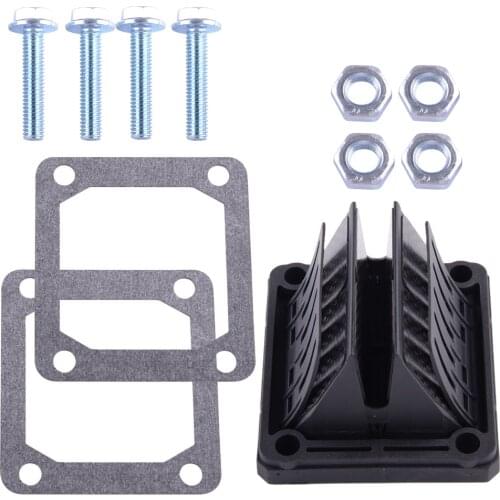 Motor Intake Manifold Reed Valve with Spacer Gasket Screw Carbon Fiber Fit For YFZ350 BANSHEE RZ350 RD250 350 RD350 RD400