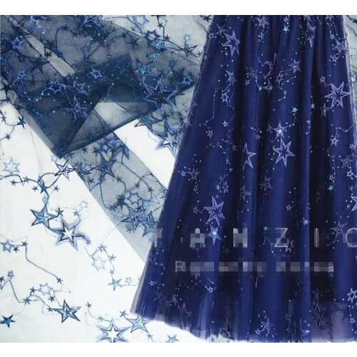 French Net Lace Fabric african guipure lace fabric with embroidery flower mesh tulle net yarn diy dress lace fabric 100x135cm