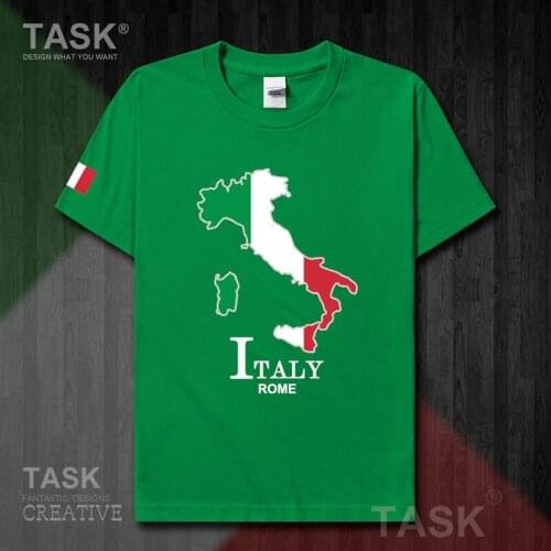 National Color Italy Map Print T-Shirt Summer Cotton O-Neck Short Sleeve Unisex T Shirt Gift New Size XS-3XL
