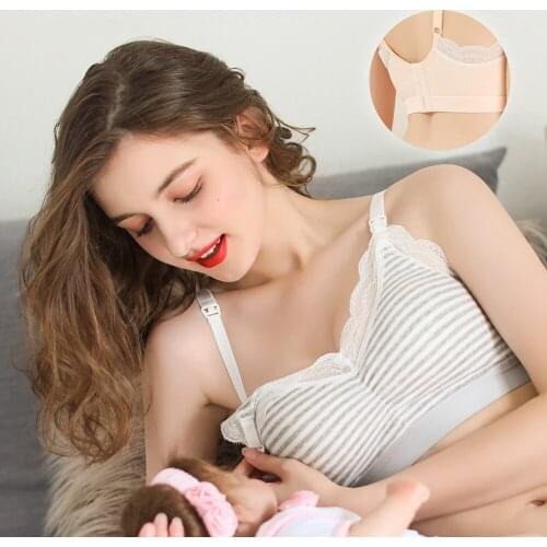 Quality Cotton Breastfeeding Bras Wirefree Nursing Bra Pregnancy Clothes for Maternity Underwear Vintage Women Pregnant Feeding