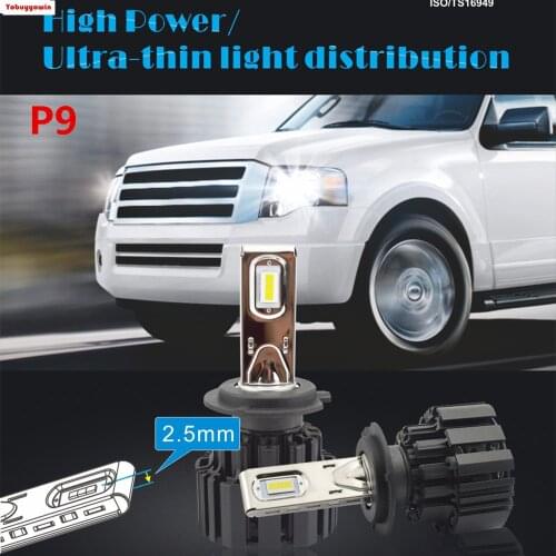 2Pcs New Powerful H4 LED H7 H11 H8 9006 HB4 Flip P9 Auto Car Headlight 55W/110W/Pair High Low Beam Bulb Automobile Lamp 6500K