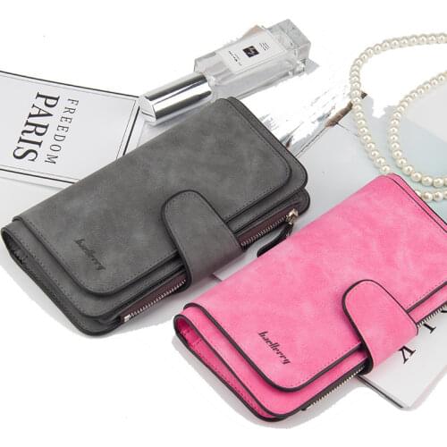 Baellerry Leather Women Wallets Coin Pocket Hasp Card Holder Money Bags Casual Long Ladies Clutch Phone Wallet Women Purse