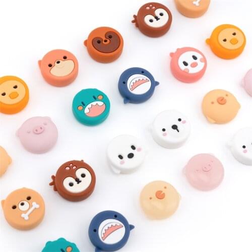4PCS Color Animal Design Thumb Grip Caps Joystick Cap for Switch Lite Soft Silicone Cover for Switch Joy-Con Controller