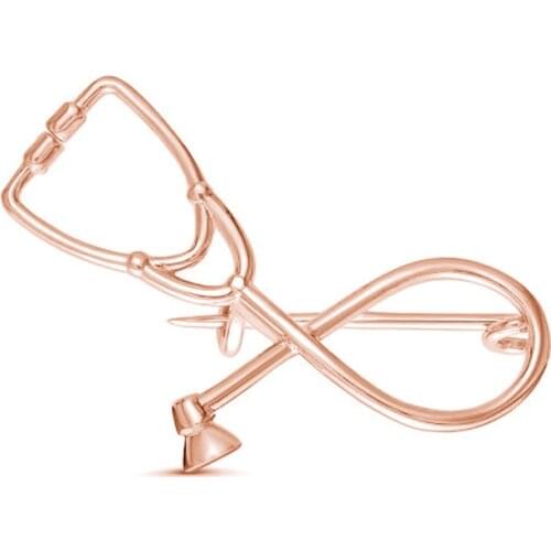 Stethoscope Pin Badge Metal Medical Jewelry for Nurse Physicians Medical Student Graduation Lapels Wholesale