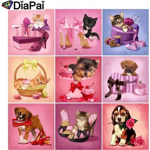 DIAPAI 5D DIY Diamond Painting Full Square/Round Drill "Cartoon animal dog" 3D Embroidery Cross Stitch 5D Decor Gift