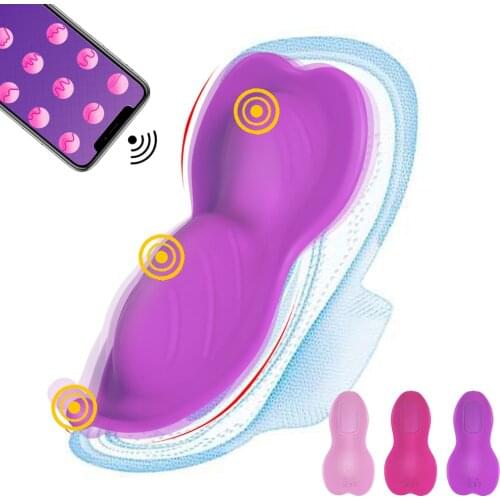 Butterfly Wearable Dildo Vibrator For Women Bluetooth Vibrator Wireless APP Remote Control Vibrating Panties Sex Toys For Couple