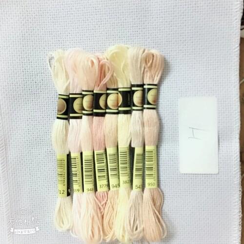 Oneroom Multcolor two labels Thread Cross Stitch Cotton Sewing Skeins Embroidery Thread Floss Kits 6