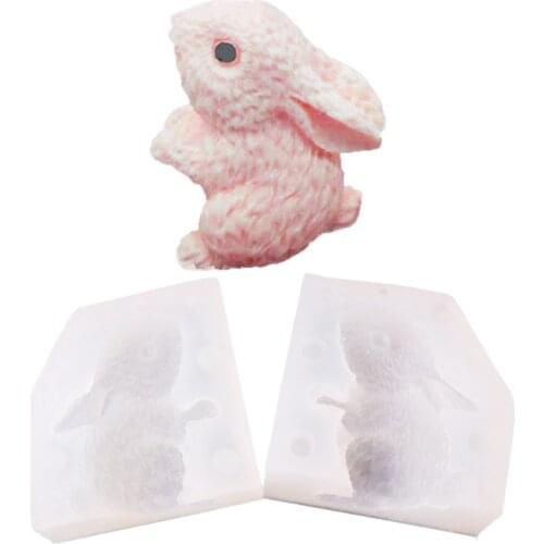 Easter Rabbit Silicone Mold Cake Mousse Fondant Chocolates Mold 3D Animal Cake Decorating Mould Baking Tool Soaps Candles Mold