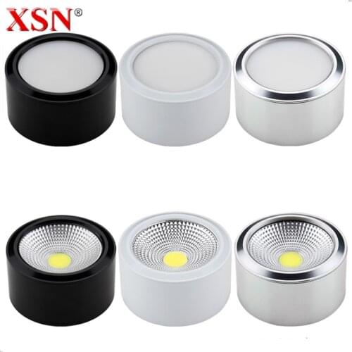 Surface Mounted LED Downlights 5W 7W 9W 12W 15W LED Ceiling Lamp Spot Lights AC85-265V LED Wall Lamp Indoor Lighting White Black