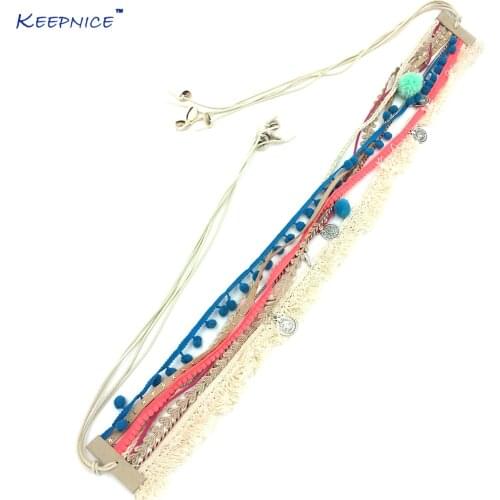 New Gypsy Dangle Hippie Boho Turkish Bohemian Shimmy Fashion Belt Dance Body Chains DIY Pompoms Tassel Lace Skirt Belt
